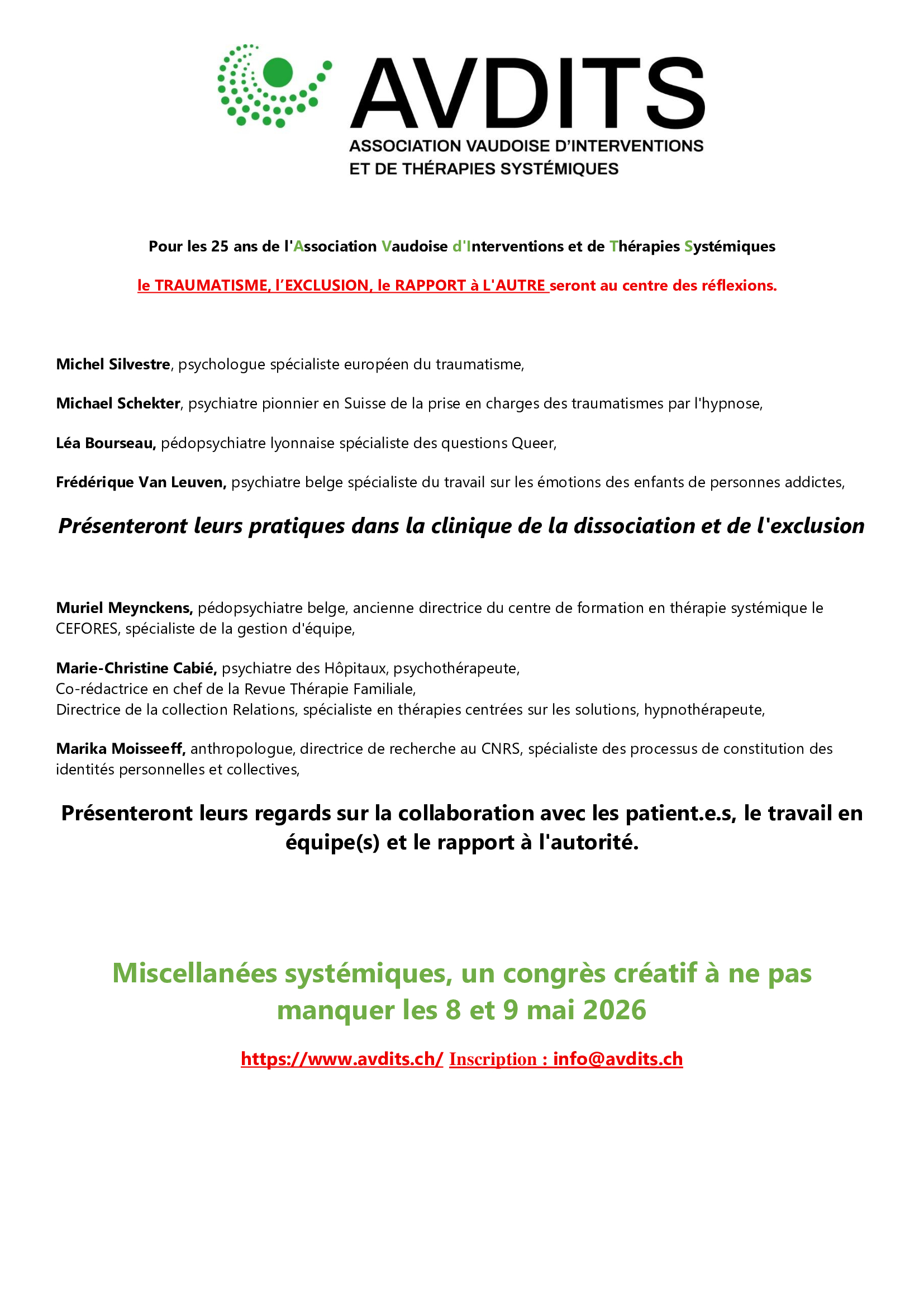 annonce congres